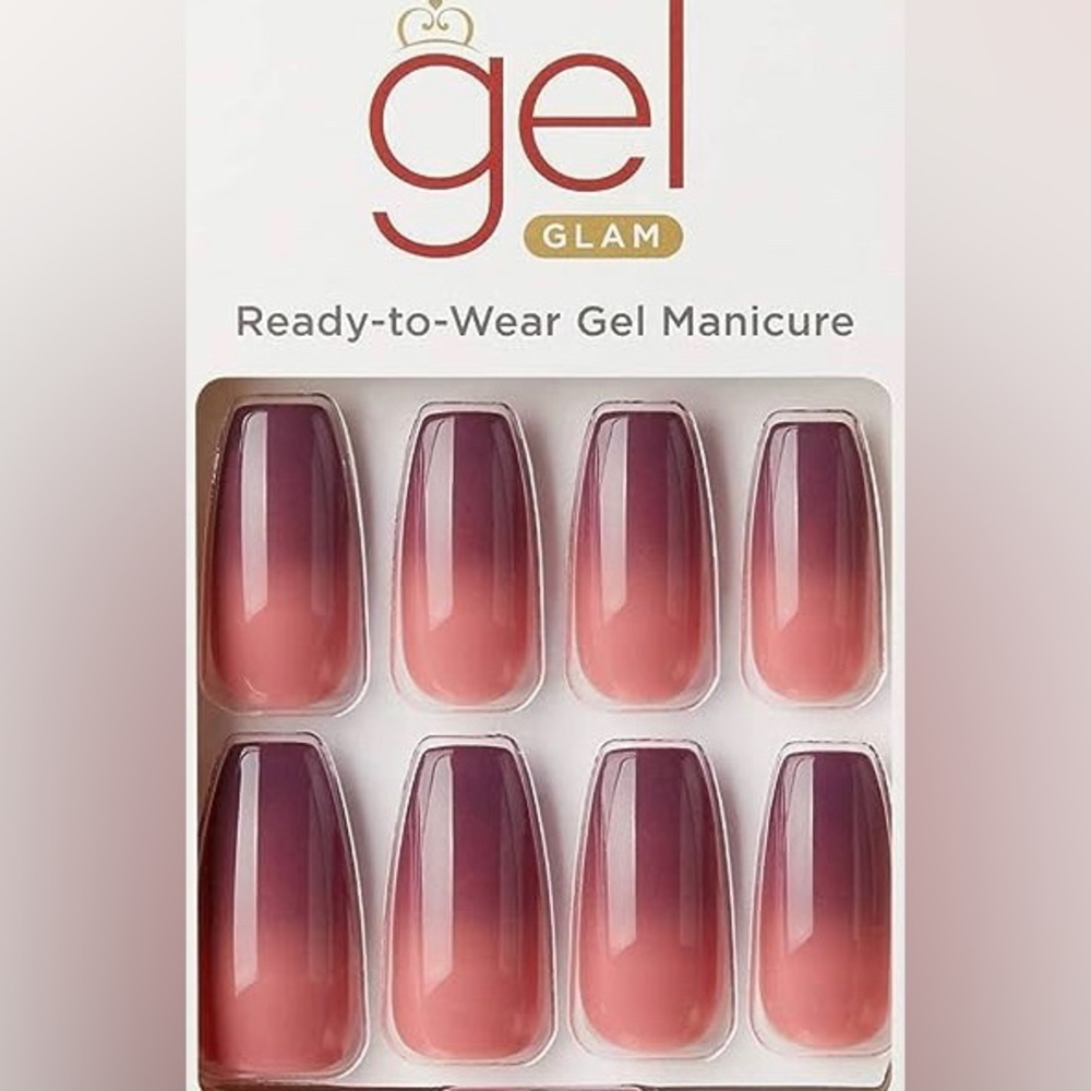 KISS Women’s Delicious “Candy-Apple” Ombré Kisses GoldFinger Glam Nail Kit - Picture 1 of 6